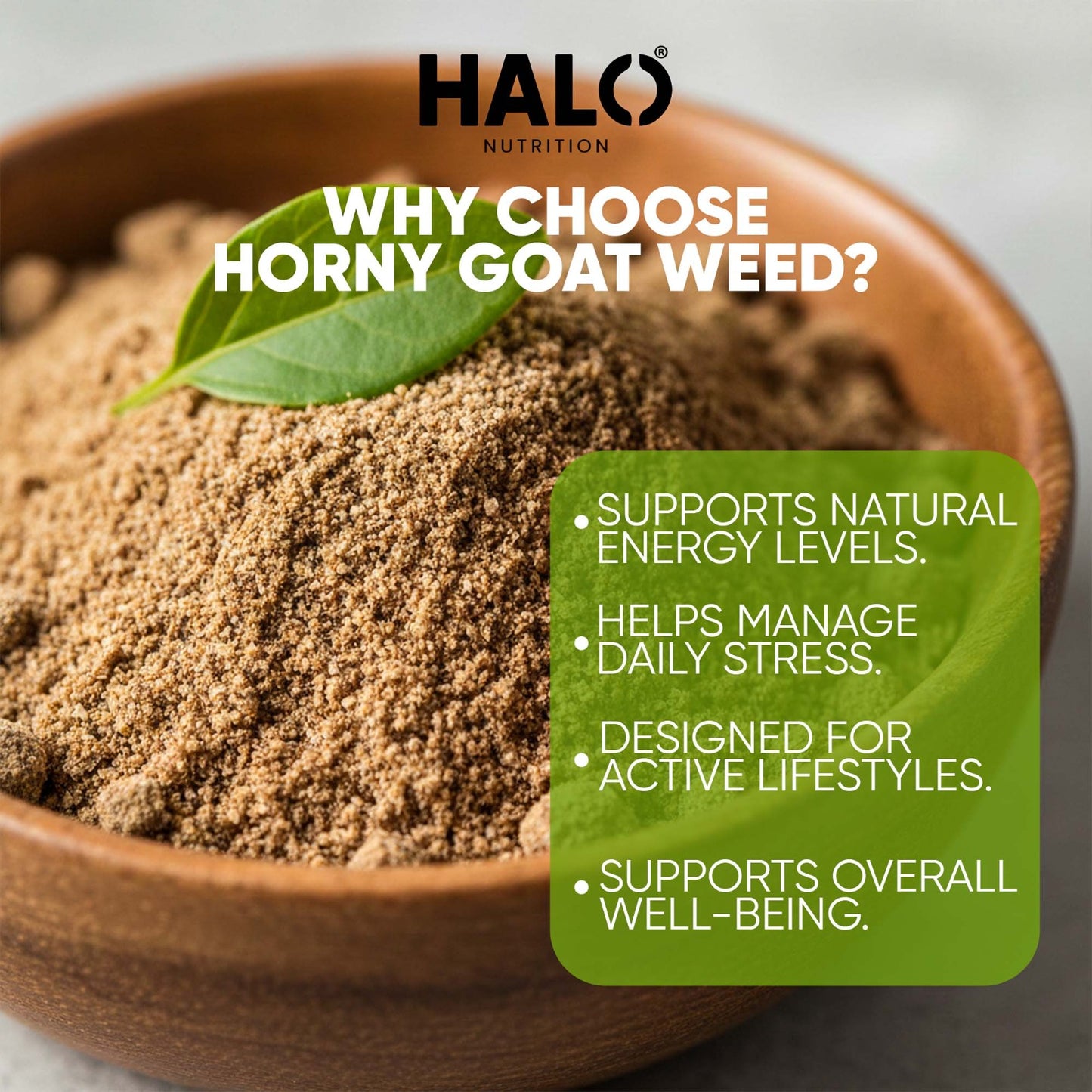 halo nutrition - horny goat weed - 120 high strength tablets