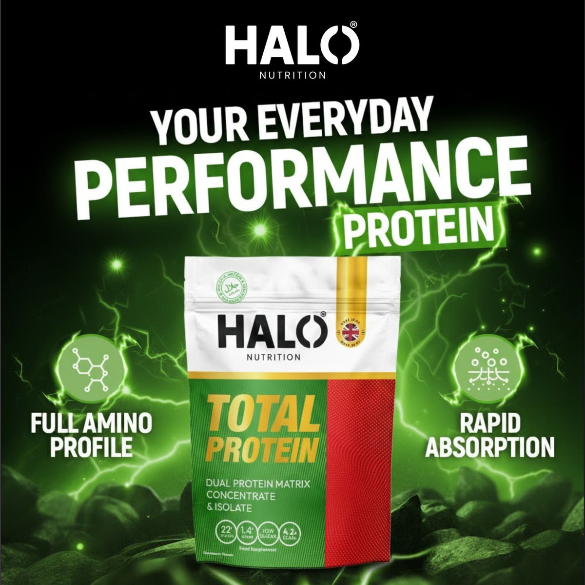 total protein | dual protein matrix concentrate &amp; isolate | strawberry flavour