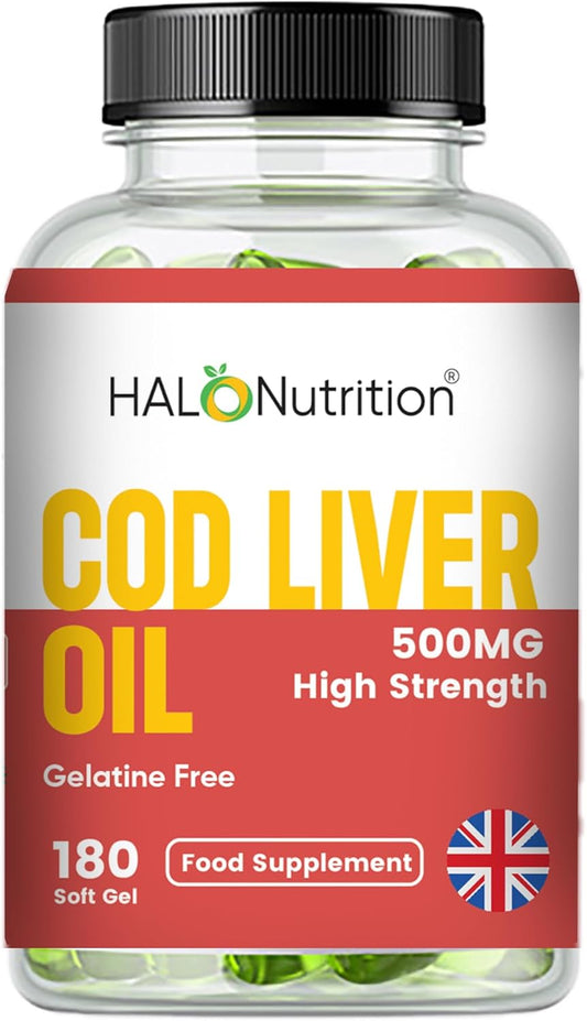 Halo Nutrition Cod Liver Oil 500mg Softgel Capsules