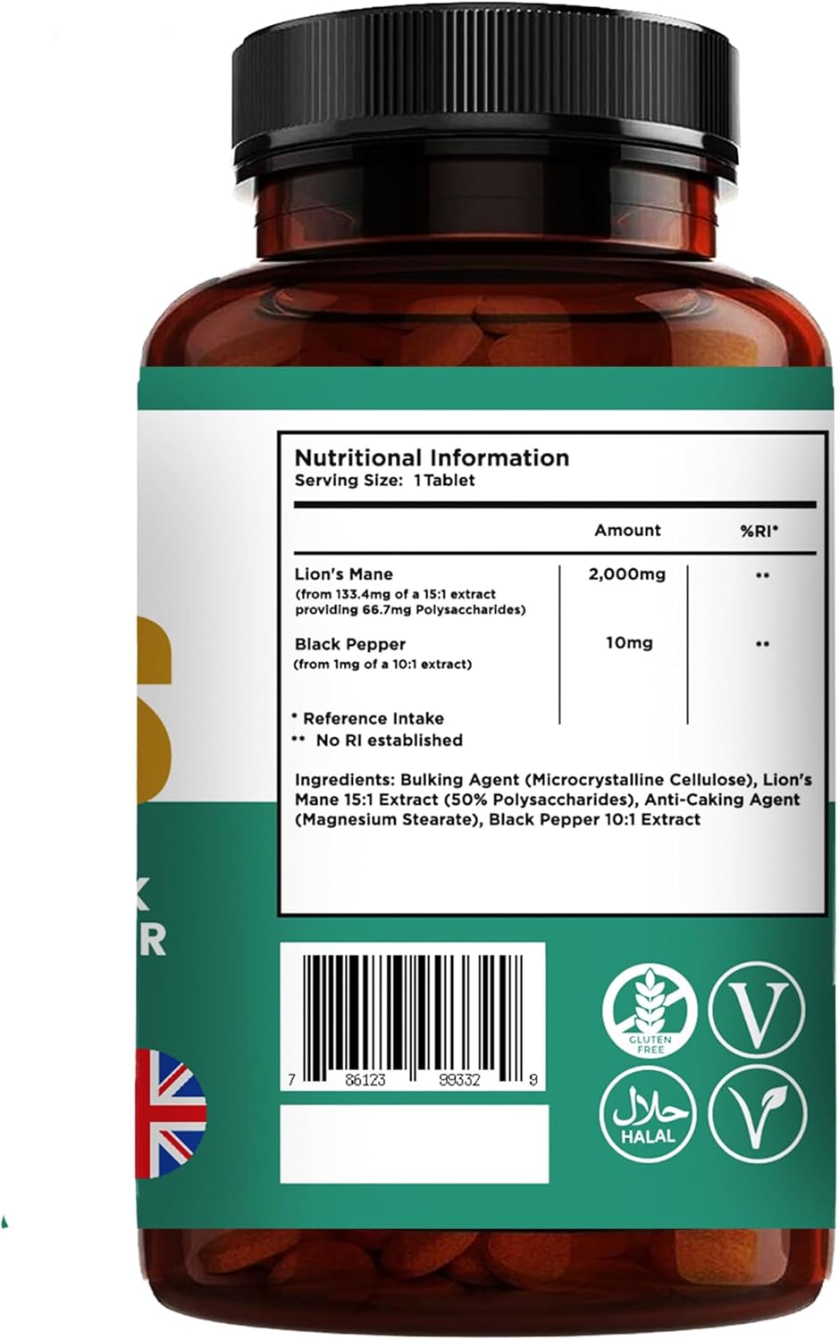 halo nutrition lion’s mane mushroom extract capsules