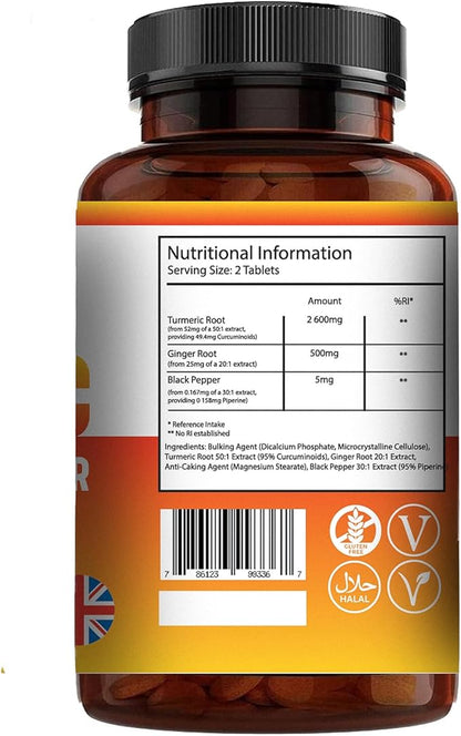 Halo Nutrition High-Strength Turmeric Tablets