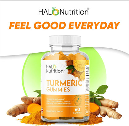 Halo Nutrition Turmeric Gummies with Black Pepper