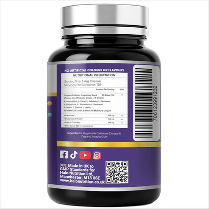 Halo Nutrition Prebiotic & Probiotic Complex Capsules
