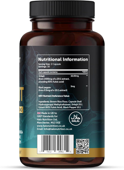 Halo Nutrition Shilajit Complex Capsules