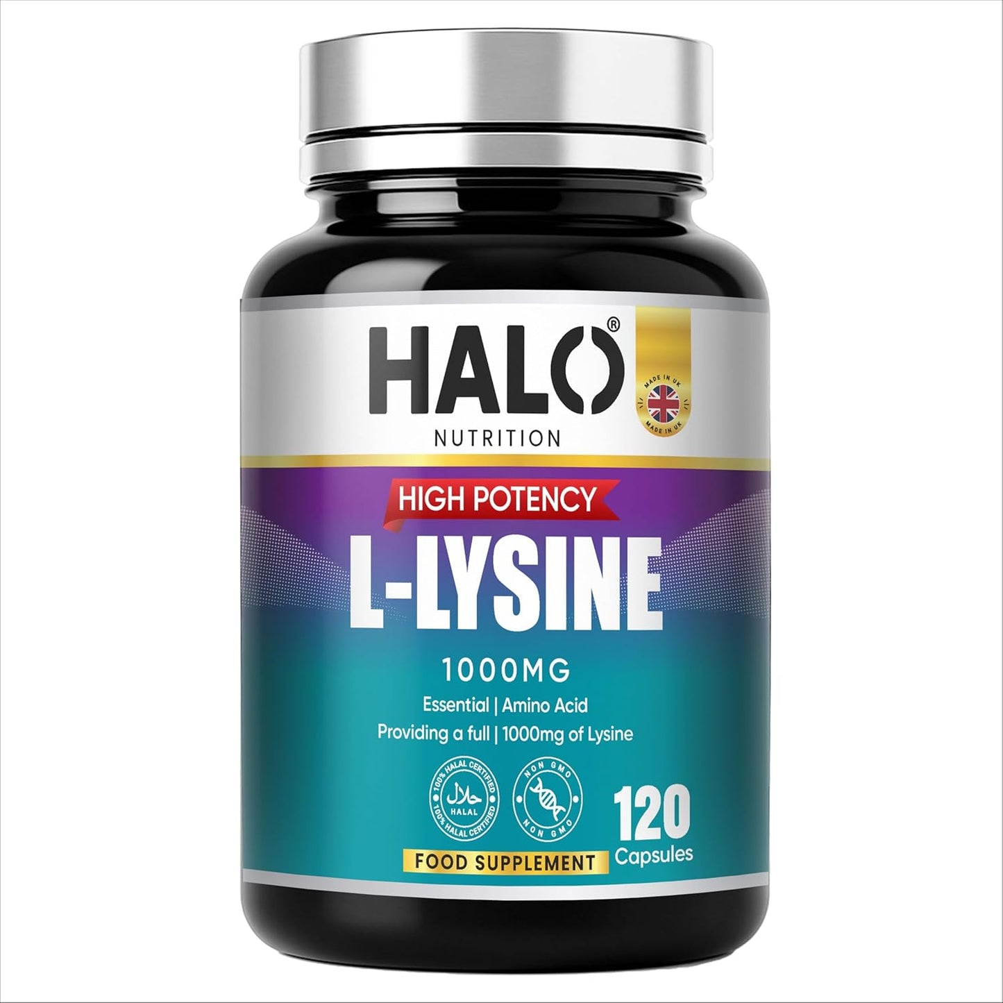 vegan l-lysine 1000mg capsules (120 servings)