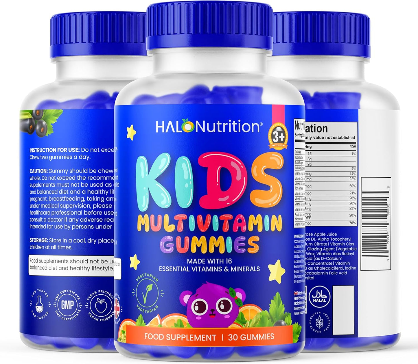 halo nutrition kids multivitamin gummies