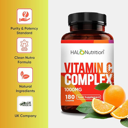 Halo Nutrition Vitamin C 1000mg Tablets