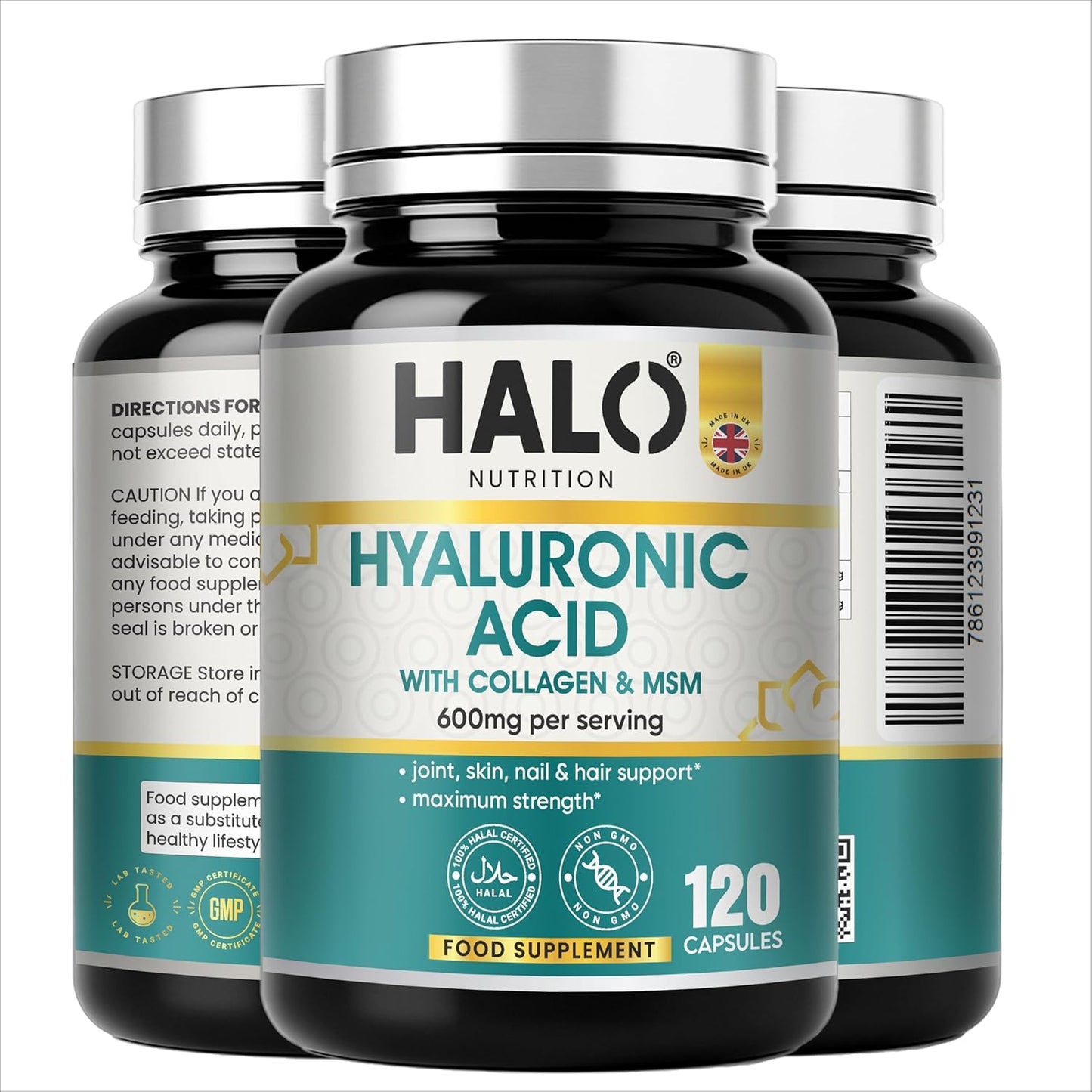 halo nutrition hyaluronic acid 600mg capsules