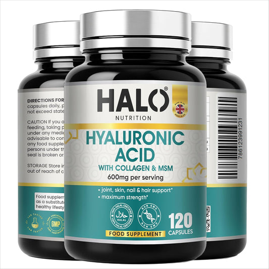 Halo Nutrition Hyaluronic Acid 600mg Capsules
