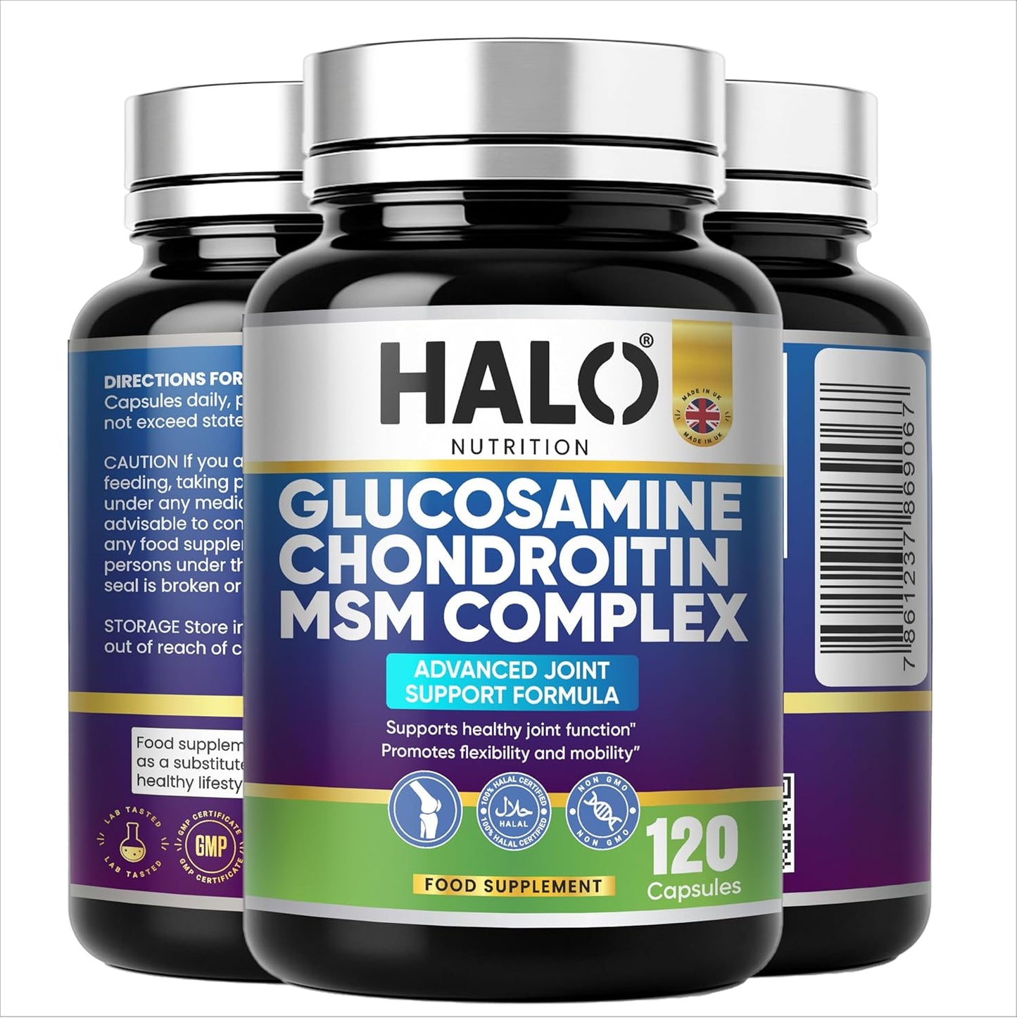 halo nutrition glucosamine, chondroitin & msm complex capsules