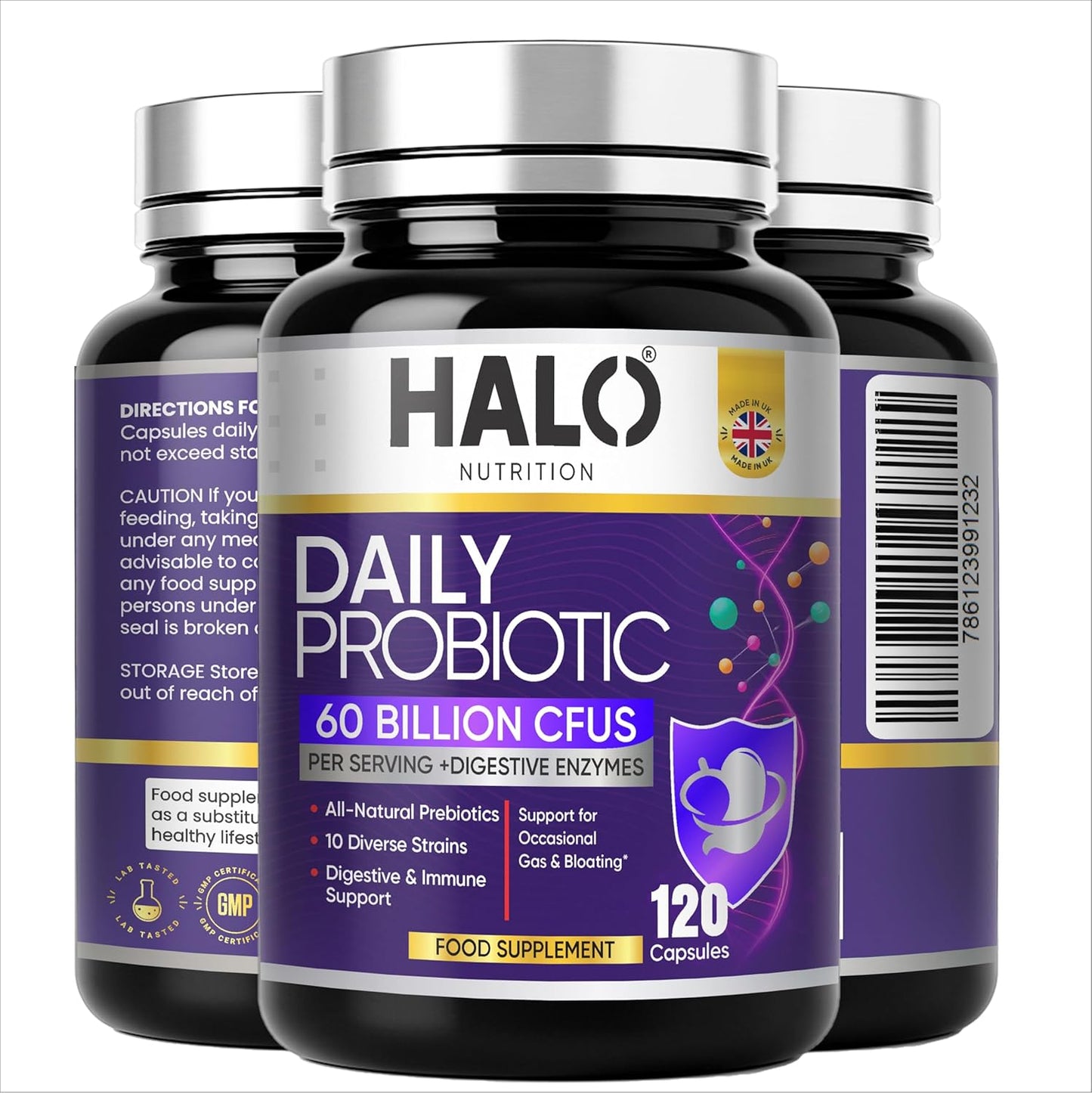 halo nutrition prebiotic & probiotic complex capsules