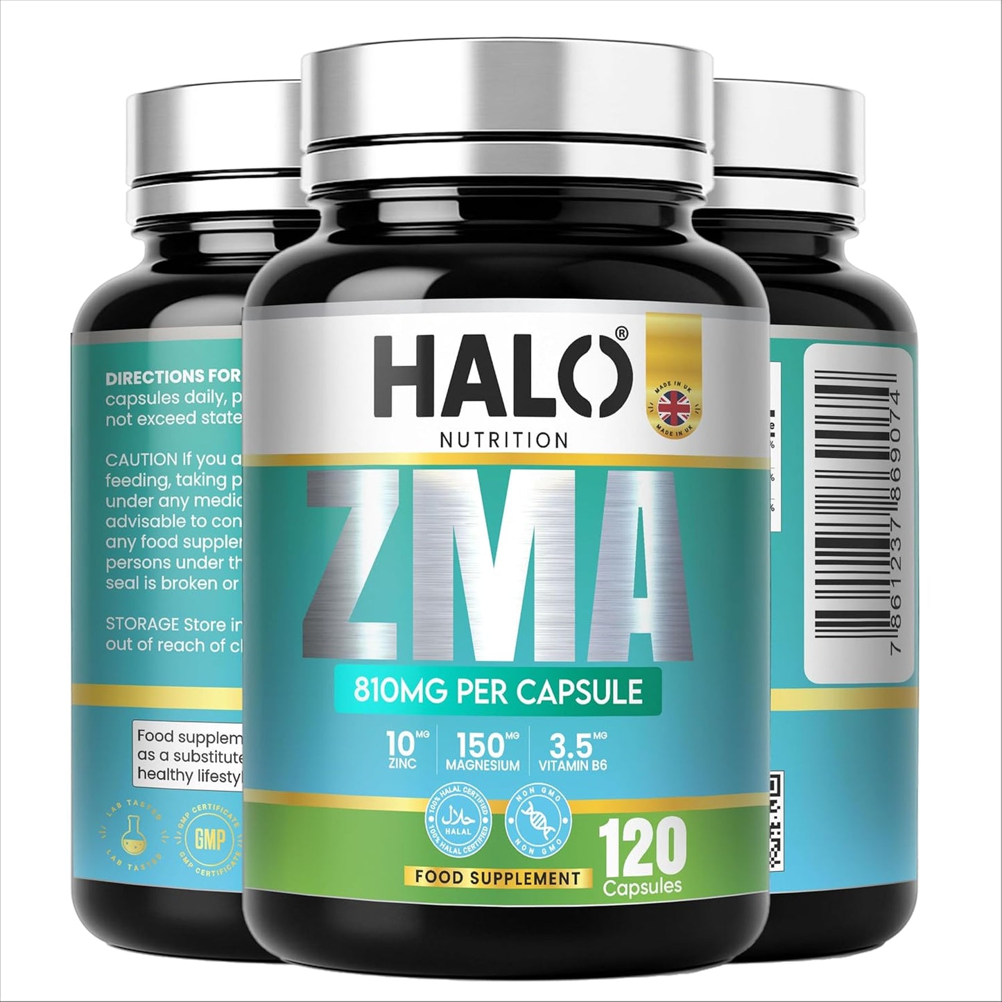 zinc & magnesium zma with vitamin b6 | halo nutrition