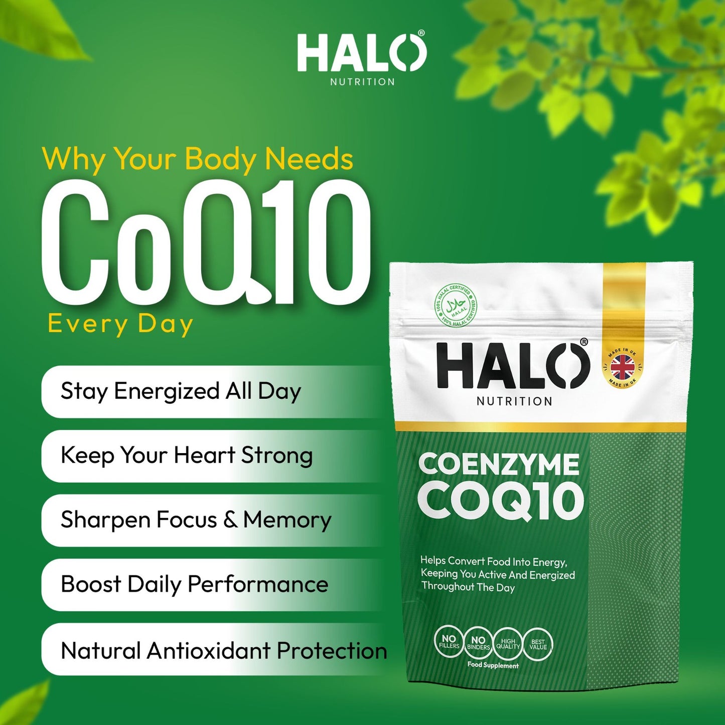 co enzyme q10 550mg high absorption coq10 100% pure & natural 120 capsules