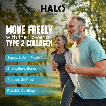 Halo Nutrition 365 Marine Collagen Tablets – Hydrolysed Type I & II | Max Strength for Skin, Hair & Beauty