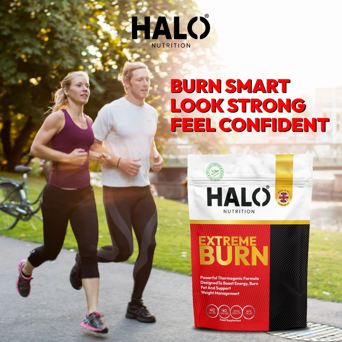 halo nutrition extreme burn – keto diet slimming capsules | 90 count fat burner formula
