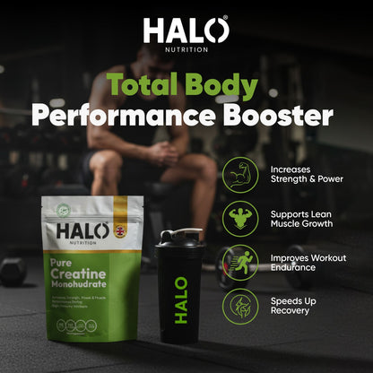 Halo Nutrition Creatine Monohydrate Powder 50 + Servings 100% Pure