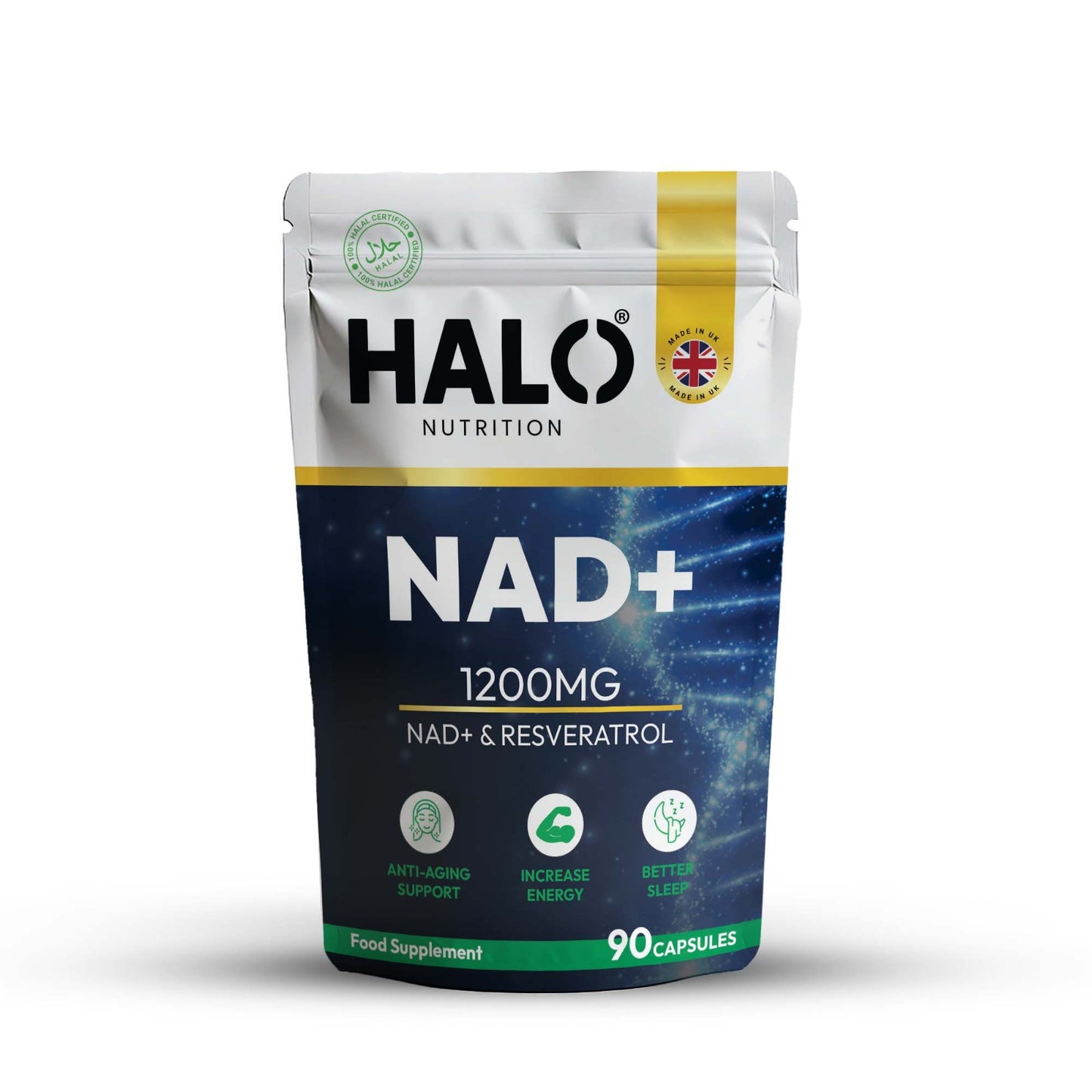 halo nutrition - nad+ 90 capsules