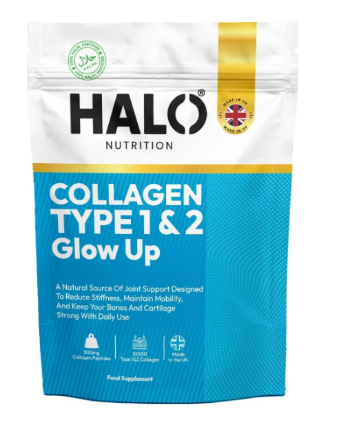 Halo Nutrition 365 Marine Collagen Tablets – Hydrolysed Type I & II | Max Strength for Skin, Hair & Beauty