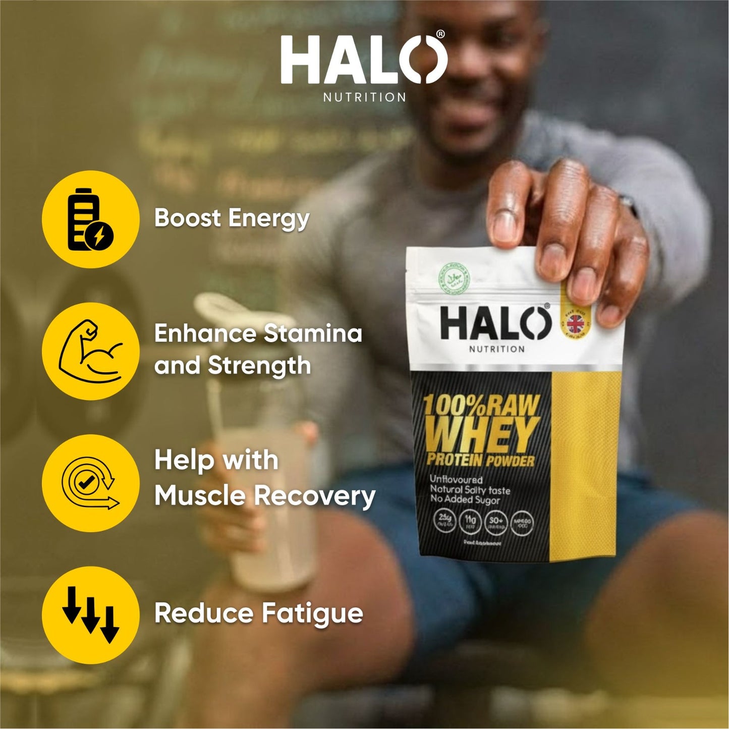 halo nutrition - 100% raw whey nutrition powder