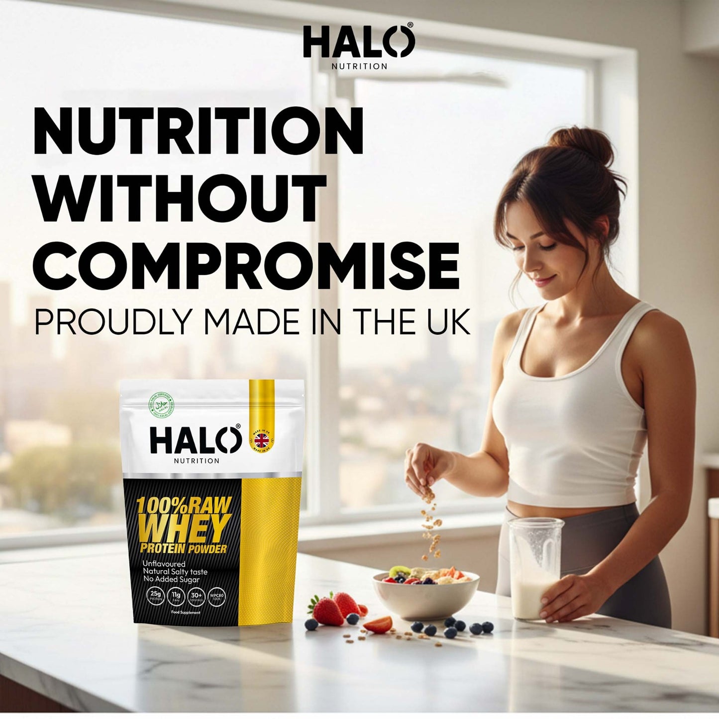 halo nutrition - 100% raw whey nutrition powder