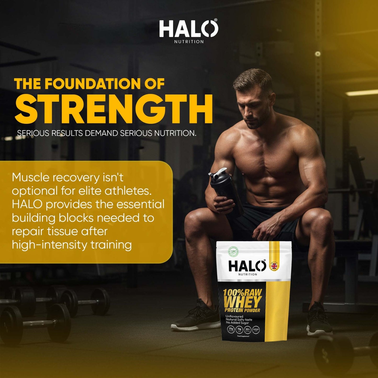 halo nutrition - 100% raw whey nutrition powder