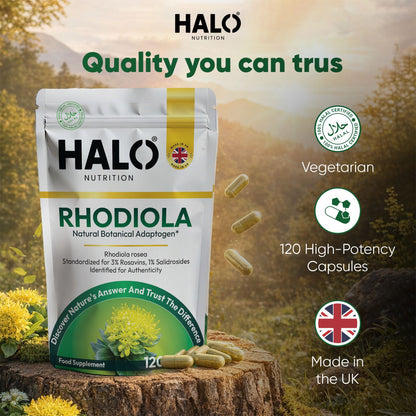 Halo Nutrition - Rhodiola Rosea 120 Capsules 2975mg